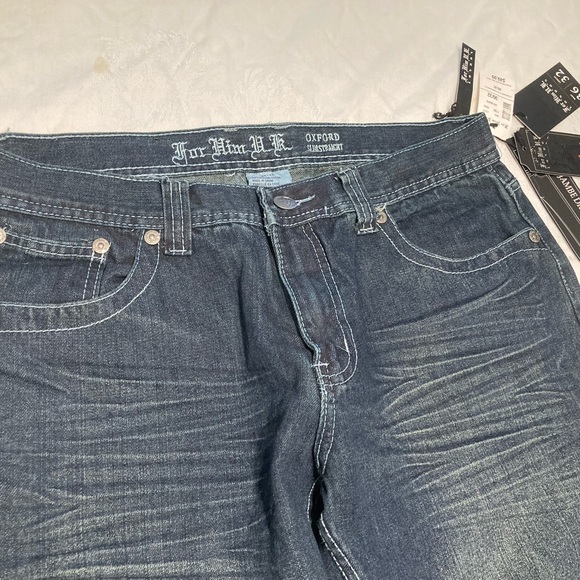 For Him U.K Jeans 36x32 Slim Straight- New with tags - Picture 3 of 9